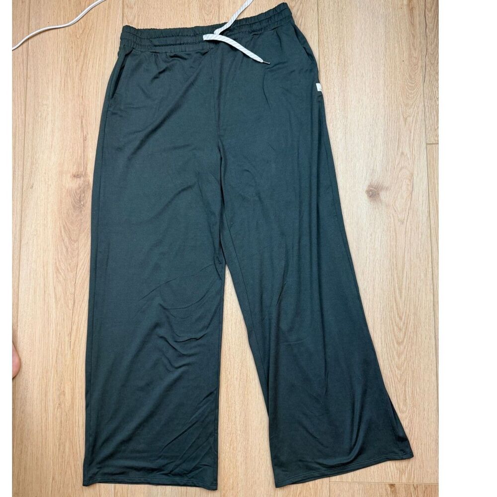Vuori Black Wide Leg Relaxed Lounge Pants XL Drawstring Waist
